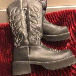 john fluevog platform cowboy boots